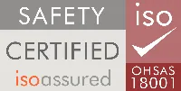 ISO Assured Safety Certified OHSAS 18001 certification badge