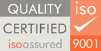ISO Assured Quality Certified ISO 9001 certification badge