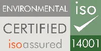 ISO Assured Environmental Certified ISO 14001 certification badge
